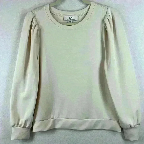 Magaschioni Women’s Top / Blouse Size Large Cream Poly/Modal/Spandex Knit Soft! - Picture 1 of 9